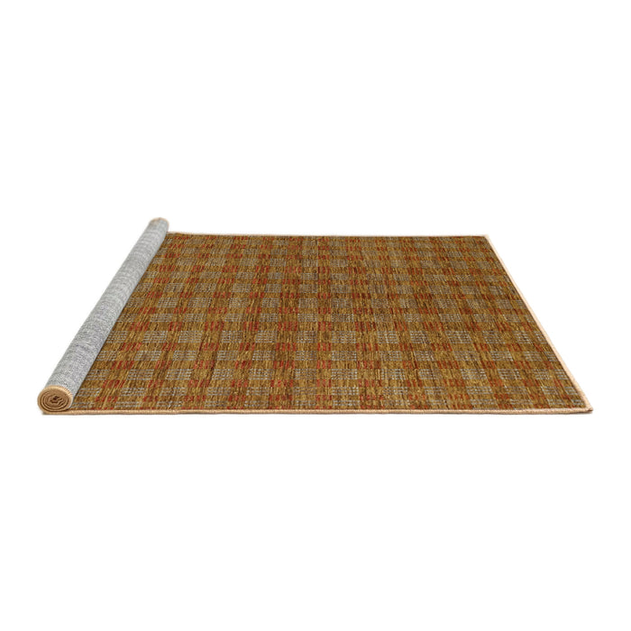 Serging Thickness of Machine Washable Contemporary Mahogany Brown Rug, wshcon296