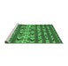 Sideview of Machine Washable Oriental Emerald Green Traditional Area Rugs, wshcon2960emgrn