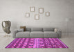 Machine Washable Oriental Purple Traditional Area Rugs in a Living Room, wshcon2960pur