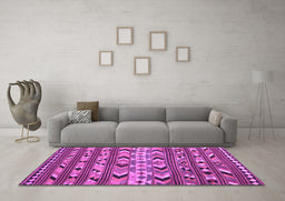 Machine Washable Oriental Purple Traditional Area Rugs in a Living Room, wshcon2960pur