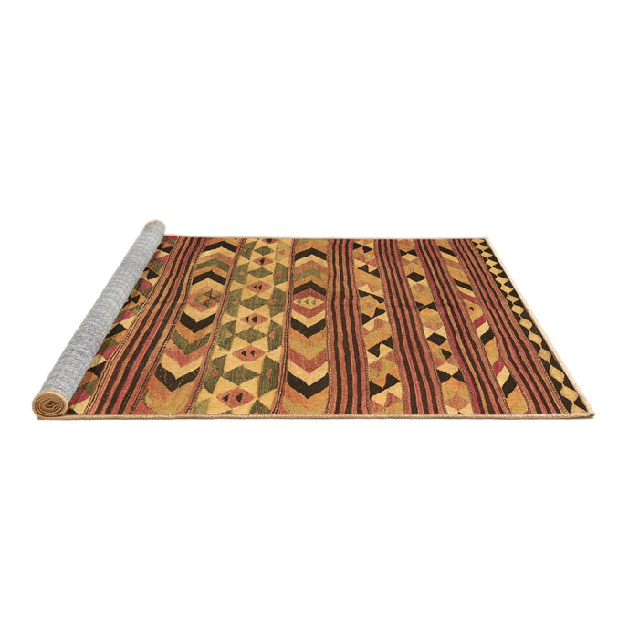 Sideview of Machine Washable Oriental Brown Traditional Rug, wshcon2960brn