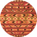 Square Oriental Orange Traditional Rug, con2960org