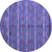 Round Oriental Blue Traditional Rug, con2961blu