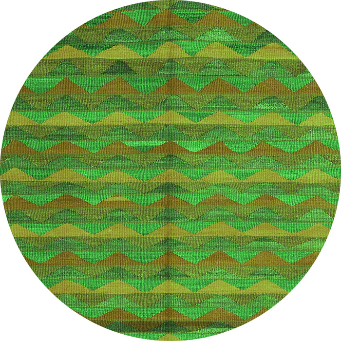 Square Oriental Green Traditional Rug, con2961grn