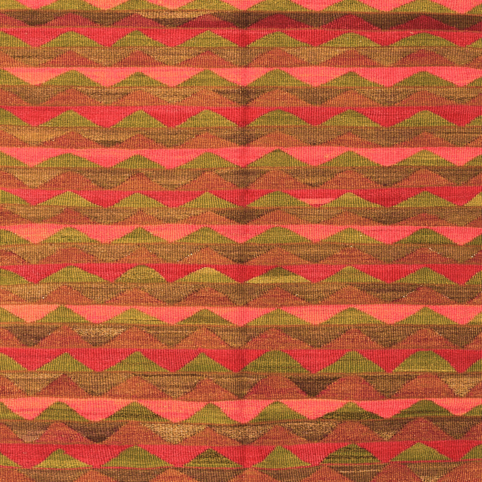 Serging Thickness of Oriental Orange Traditional Rug, con2961org