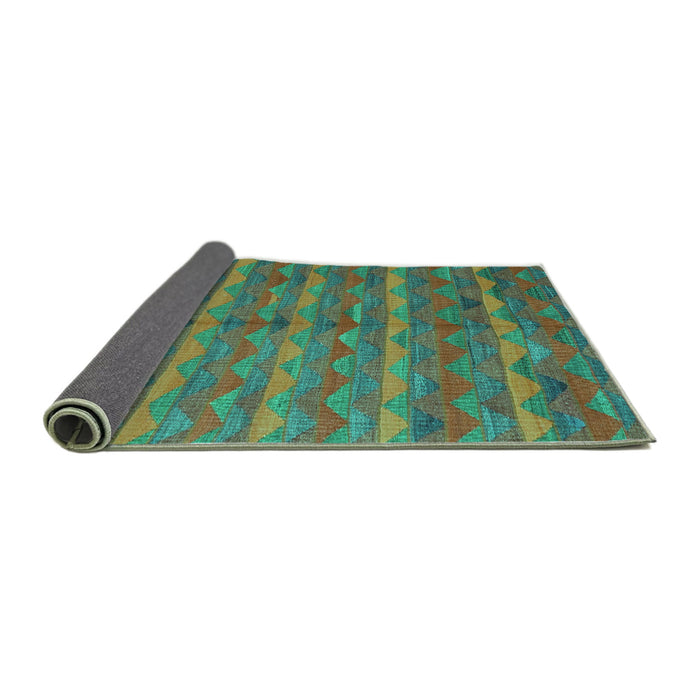 Sideview of Oriental Turquoise Traditional Rug, con2961turq