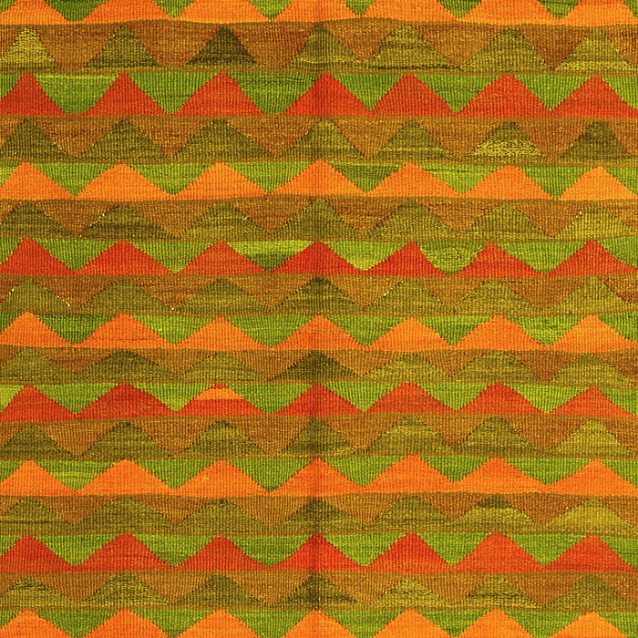 Machine Washable Oriental Yellow Traditional Rug, wshcon2961yw