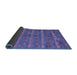 Sideview of Oriental Blue Traditional Rug, con2961blu
