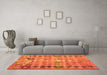 Machine Washable Oriental Orange Traditional Area Rugs in a Living Room, wshcon2962org