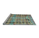 Sideview of Machine Washable Oriental Light Blue Traditional Rug, wshcon2962lblu