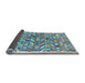 Sideview of Abstract Light Blue Contemporary Rug, con2963lblu