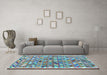 Machine Washable Abstract Light Blue Contemporary Rug in a Living Room, wshcon2963lblu