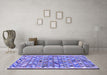 Machine Washable Abstract Blue Contemporary Rug in a Living Room, wshcon2963blu