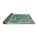 Sideview of Abstract Turquoise Contemporary Rug, con2963turq