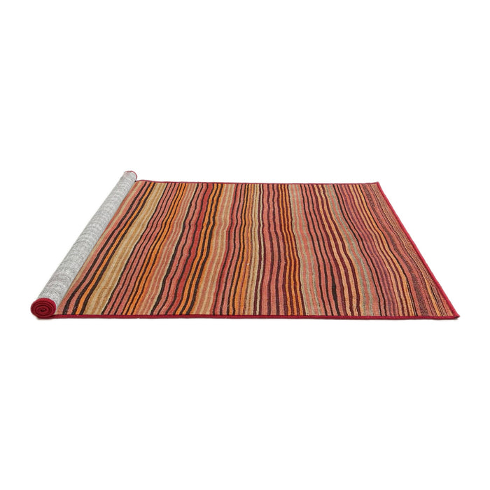 Serging Thickness of Machine Washable Contemporary Orange Rug, wshcon2964