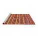 Serging Thickness of Machine Washable Contemporary Orange Rug, wshcon2964