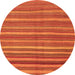 Square Oriental Orange Traditional Rug, con2964org