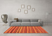 Machine Washable Oriental Orange Traditional Area Rugs in a Living Room, wshcon2964org