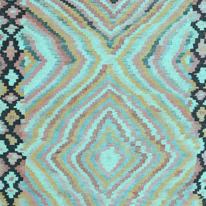 Machine Washable Oriental Light Blue Traditional Rug, wshcon2965lblu