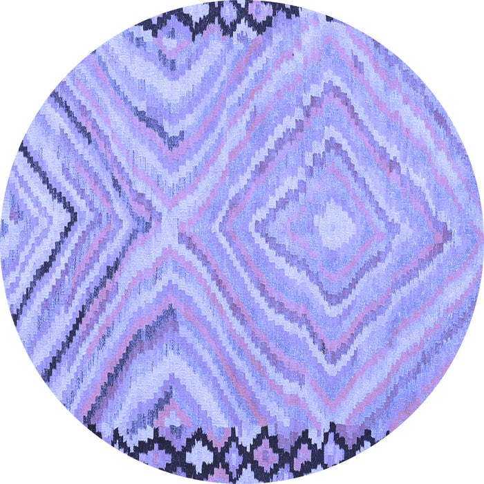 Round Oriental Blue Traditional Rug, con2965blu