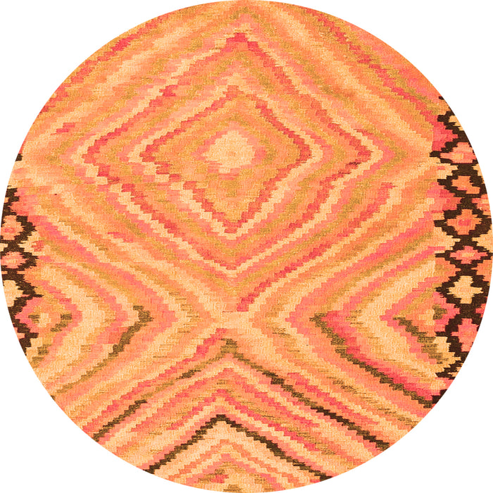 Square Oriental Orange Traditional Rug, con2965org