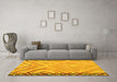 Machine Washable Oriental Yellow Traditional Rug in a Living Room, wshcon2965yw