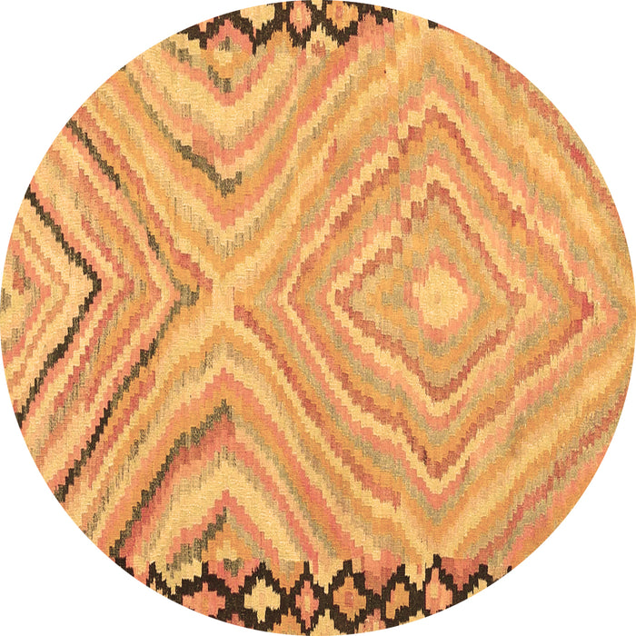 Round Oriental Brown Traditional Rug, con2965brn