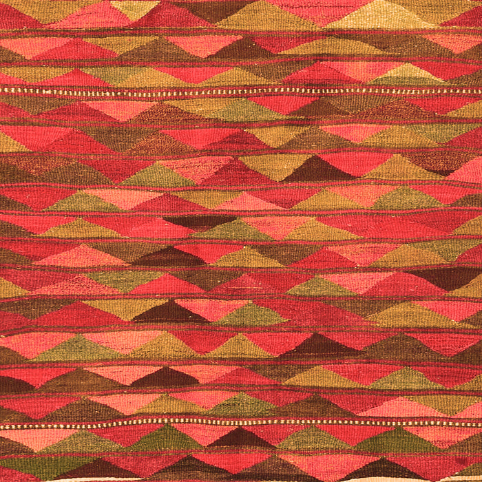 Serging Thickness of Oriental Orange Traditional Rug, con2966org