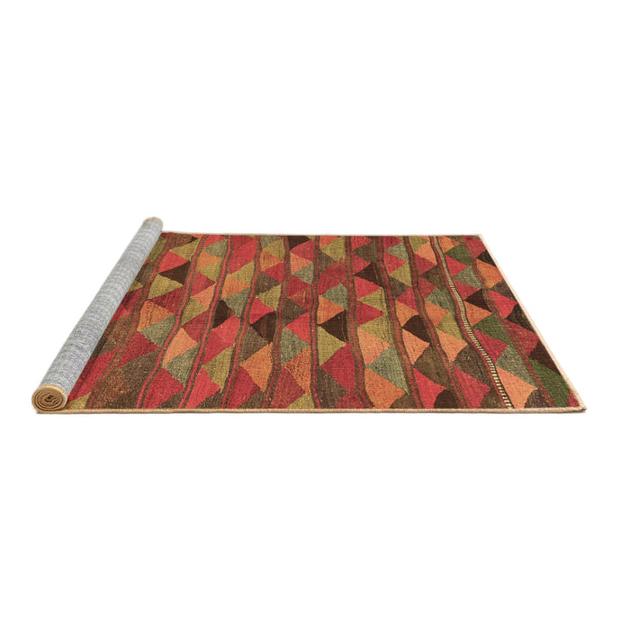 Sideview of Machine Washable Oriental Brown Traditional Rug, wshcon2966brn