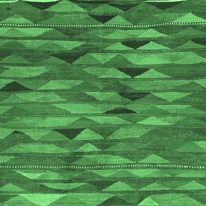 Square Machine Washable Oriental Emerald Green Traditional Area Rugs, wshcon2966emgrn