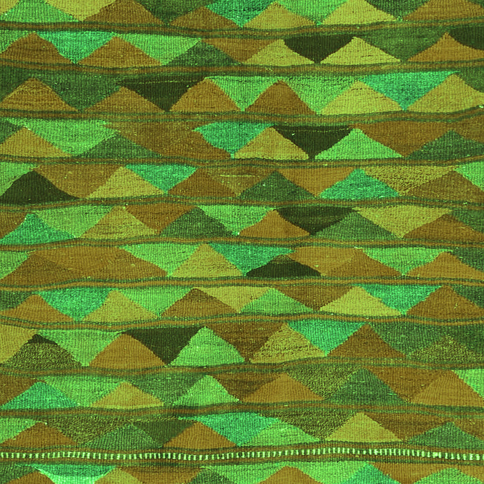 Serging Thickness of Machine Washable Oriental Green Traditional Area Rugs, wshcon2966grn