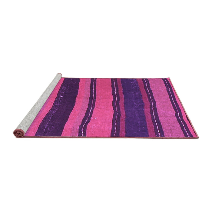 Sideview of Machine Washable Oriental Purple Traditional Area Rugs, wshcon2967pur