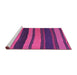 Sideview of Machine Washable Oriental Purple Traditional Area Rugs, wshcon2967pur