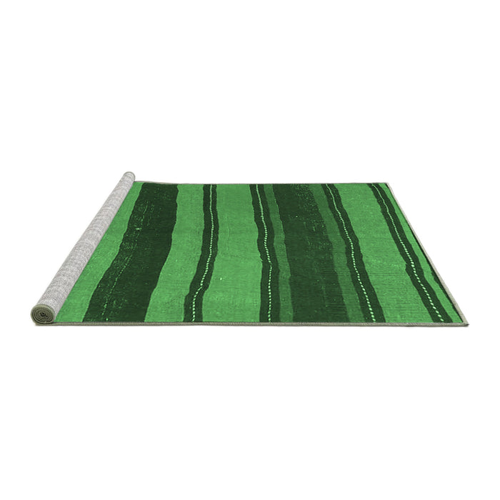 Sideview of Machine Washable Oriental Emerald Green Traditional Area Rugs, wshcon2967emgrn