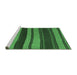 Sideview of Machine Washable Oriental Emerald Green Traditional Area Rugs, wshcon2967emgrn