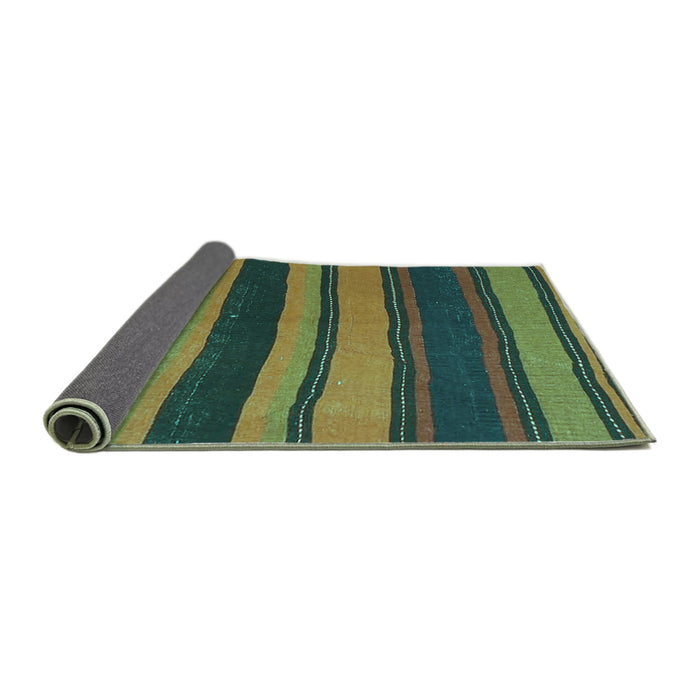 Sideview of Oriental Turquoise Traditional Rug, con2967turq