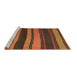 Sideview of Machine Washable Oriental Brown Traditional Rug, wshcon2967brn