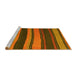 Sideview of Machine Washable Oriental Yellow Traditional Rug, wshcon2967yw