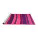 Sideview of Machine Washable Oriental Pink Traditional Rug, wshcon2967pnk