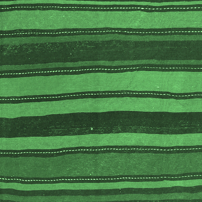 Square Oriental Emerald Green Traditional Rug, con2967emgrn