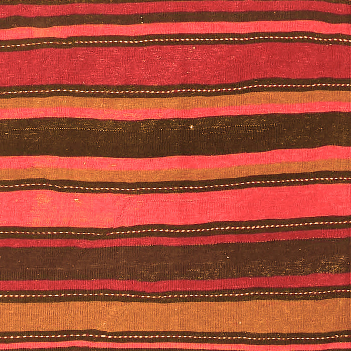 Serging Thickness of Oriental Orange Traditional Rug, con2967org