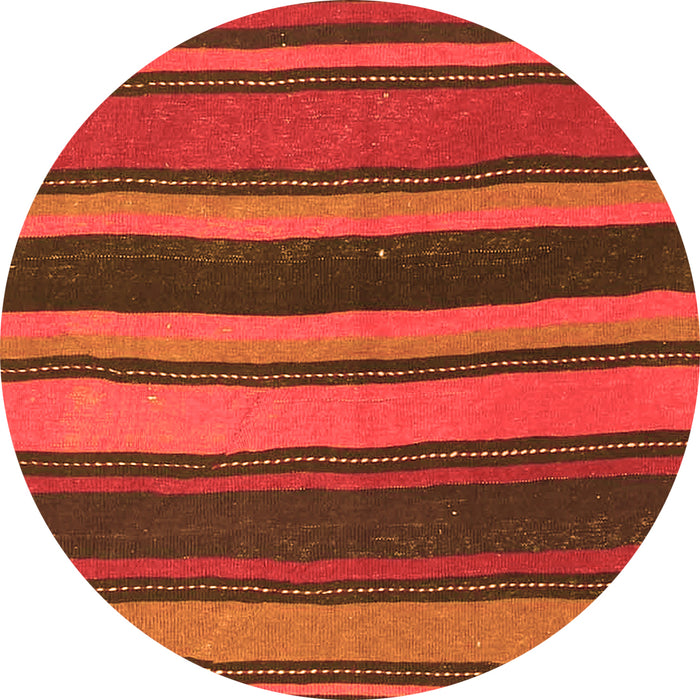 Square Oriental Orange Traditional Rug, con2967org