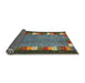 Thickness of Contemporary Dark Brown Modern Rug, con2968