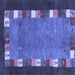 Square Abstract Blue Contemporary Rug, con2968blu