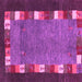 Square Machine Washable Abstract Pink Contemporary Rug, wshcon2968pnk