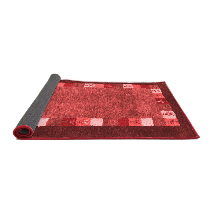 Abstract Red Contemporary Area Rugs