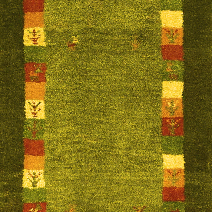 Abstract Yellow Contemporary Rug, con2968yw