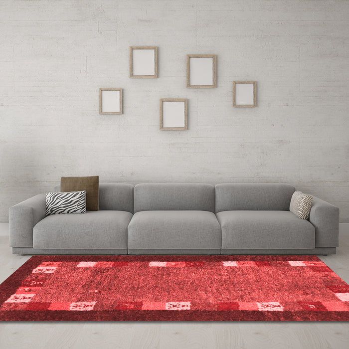 Contemporary Red Washable Rugs