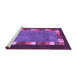 Sideview of Machine Washable Abstract Purple Contemporary Area Rugs, wshcon2968pur