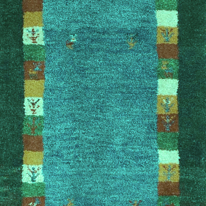 Machine Washable Abstract Turquoise Contemporary Area Rugs, wshcon2968turq
